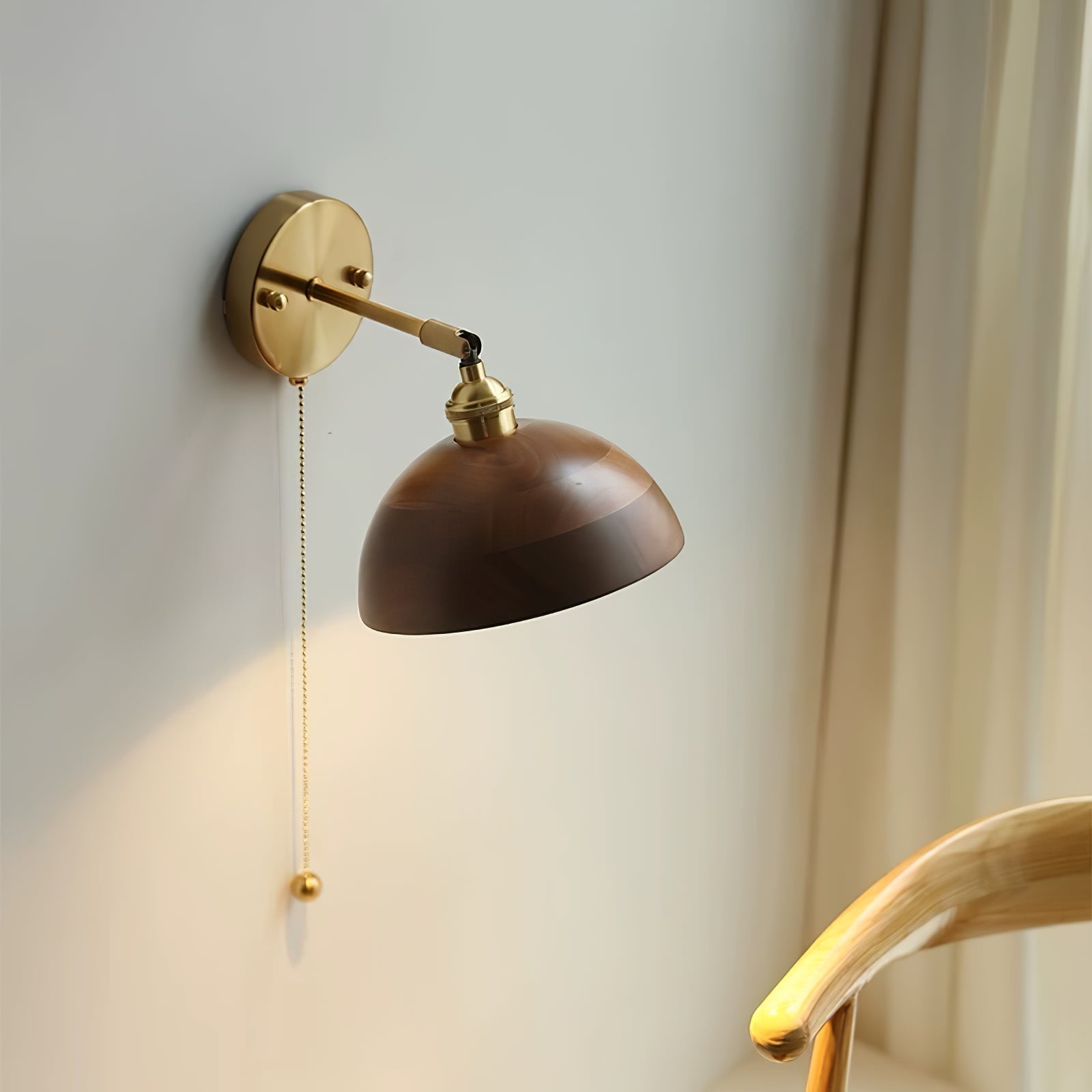 Wood Wall Sconce | Natural Walnut Design with Soft LED Illumination 5