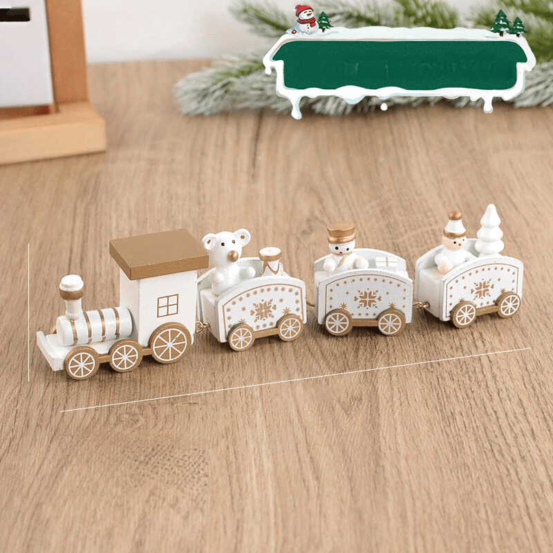 Wooden Christmas Train | Playful Ornament for Festive Decoration 0