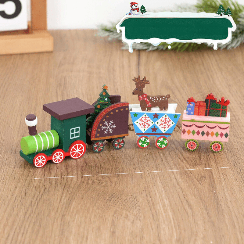 Wooden Christmas Train | Playful Ornament for Festive Decoration 5