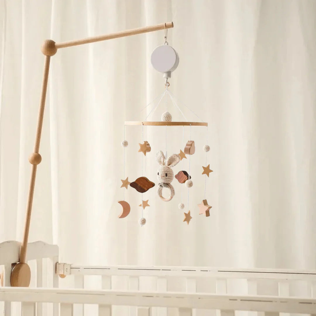 Wooden Crib Mobile | Natural Soothing Shapes for Infants, Best Nursery Mobile 13