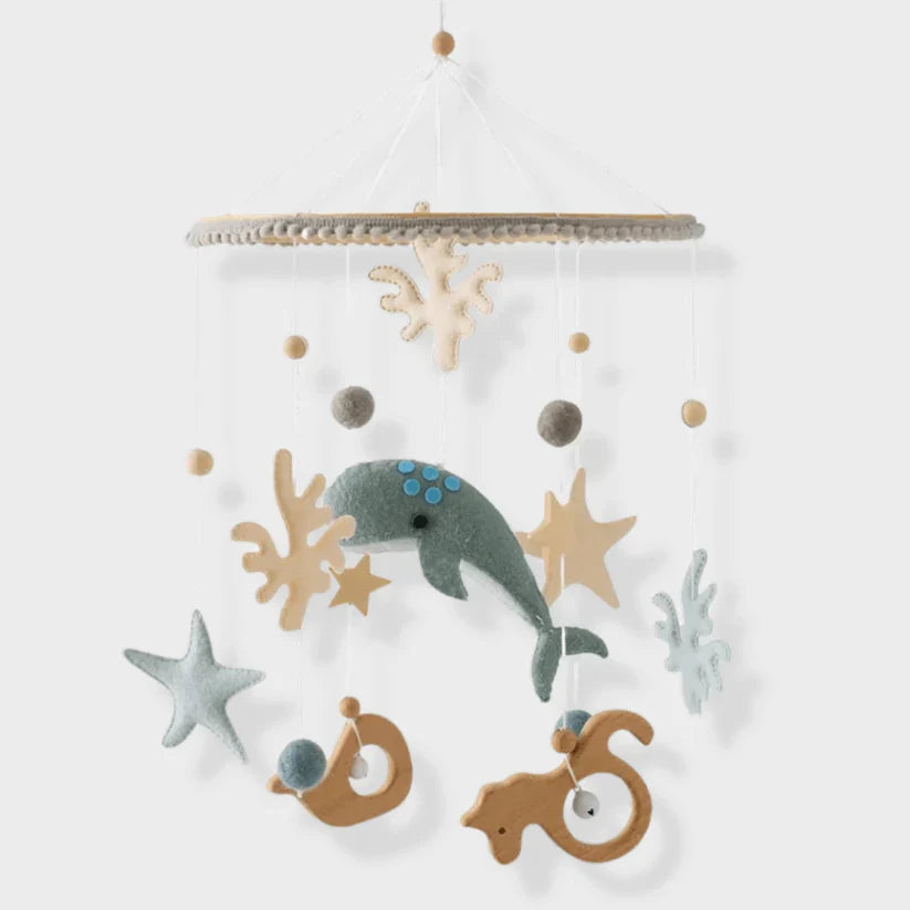 Wooden Crib Mobile | Natural Soothing Shapes for Infants, Best Nursery Mobile 19