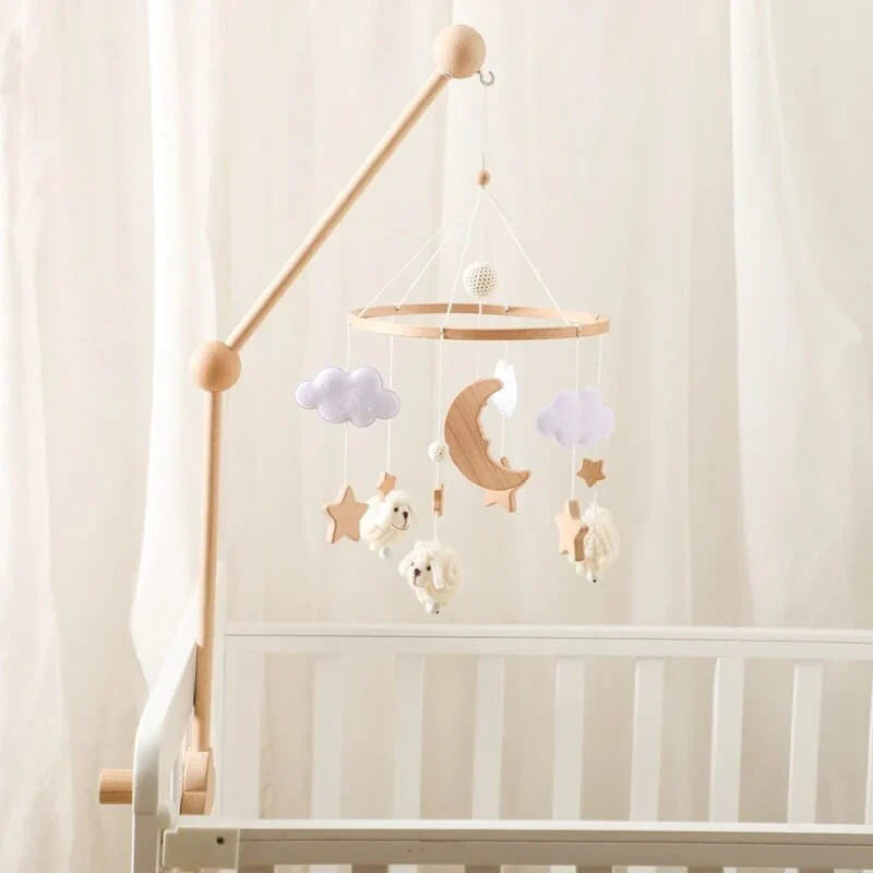 Wooden Crib Mobile | Natural Soothing Shapes for Infants, Best Nursery Mobile 4