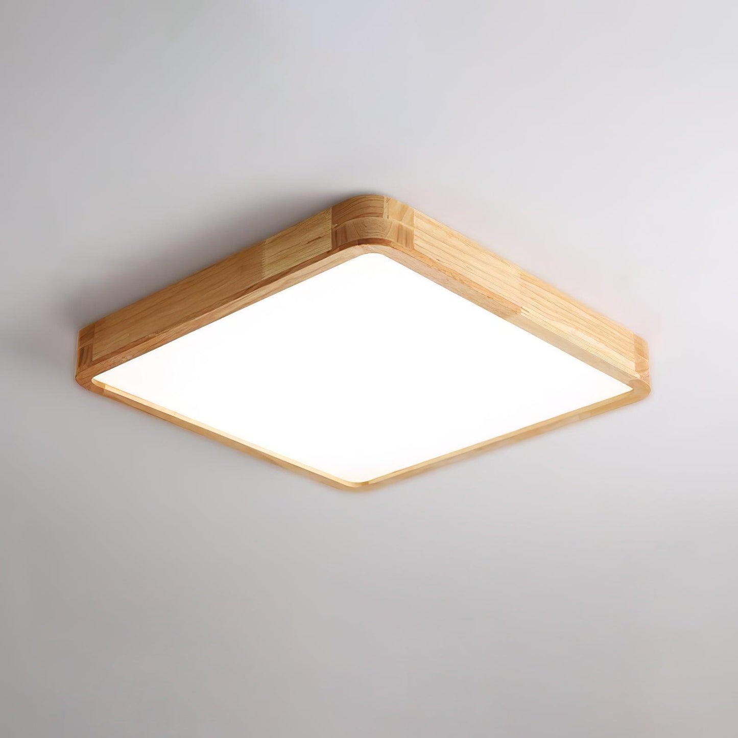 Wooden Geometric Ceiling Light | Adjustable LED with Stylish Design 11