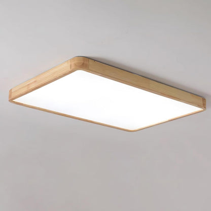 Wooden Geometric Ceiling Light | Adjustable LED with Stylish Design 17