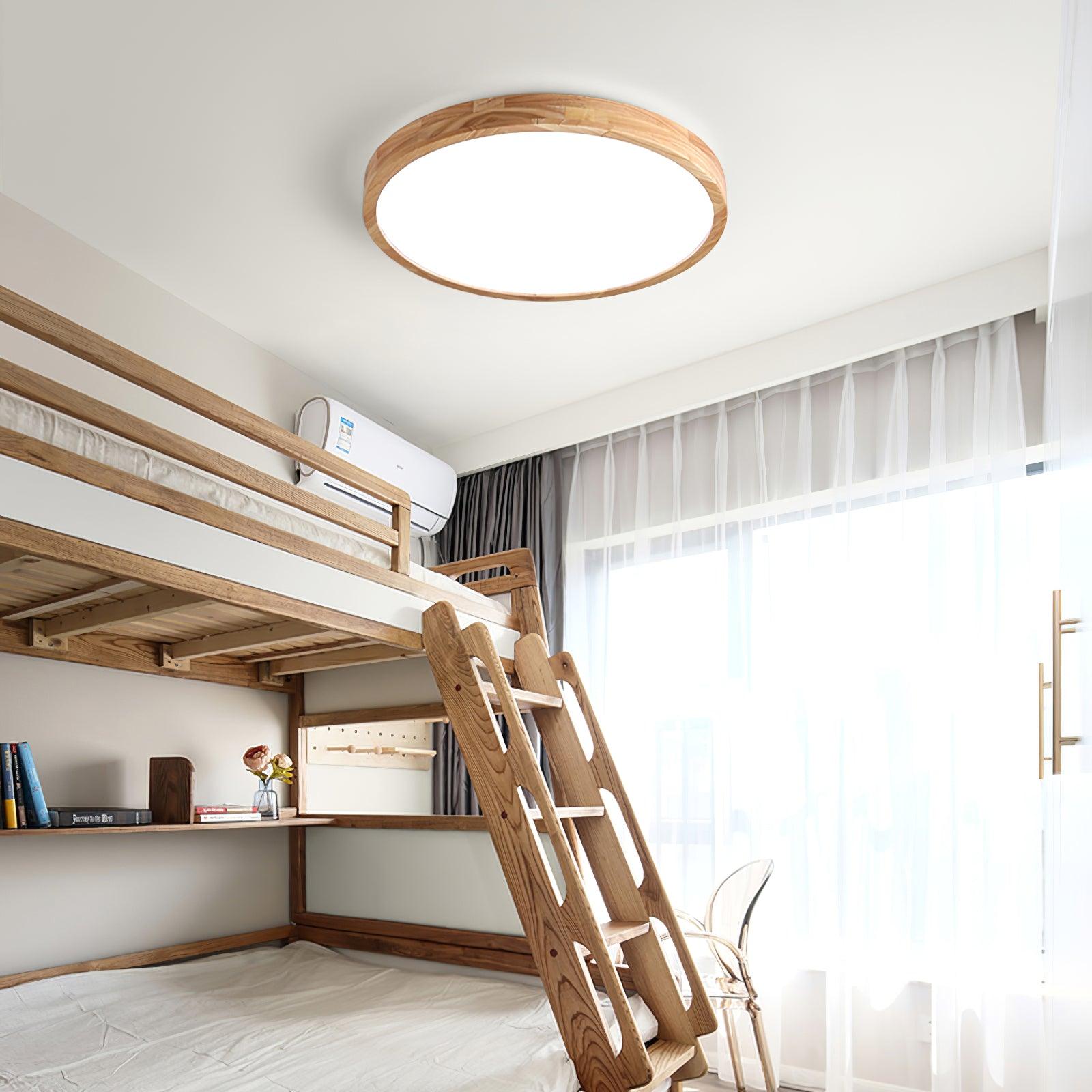 Wooden Geometric Ceiling Light | Adjustable LED with Stylish Design 6