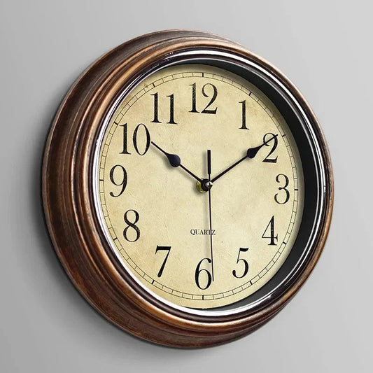 Wooden Wall Clock | Vintage-Style Decor with Silent Movement for Home and Office 0