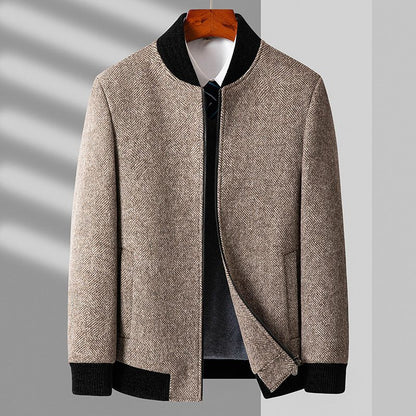 Wool Coat Women | Luxurious Virgin Wool Herringbone Slimline Fit 0