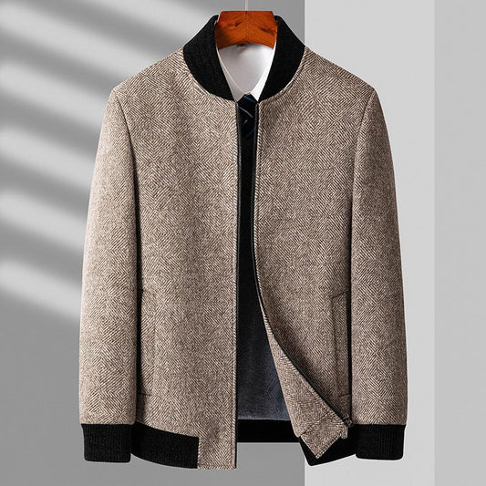 Wool Coat Women | Luxurious Virgin Wool Herringbone Slimline Fit 0