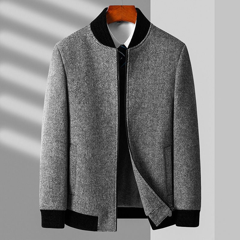 Wool Coat Women | Luxurious Virgin Wool Herringbone Slimline Fit 1
