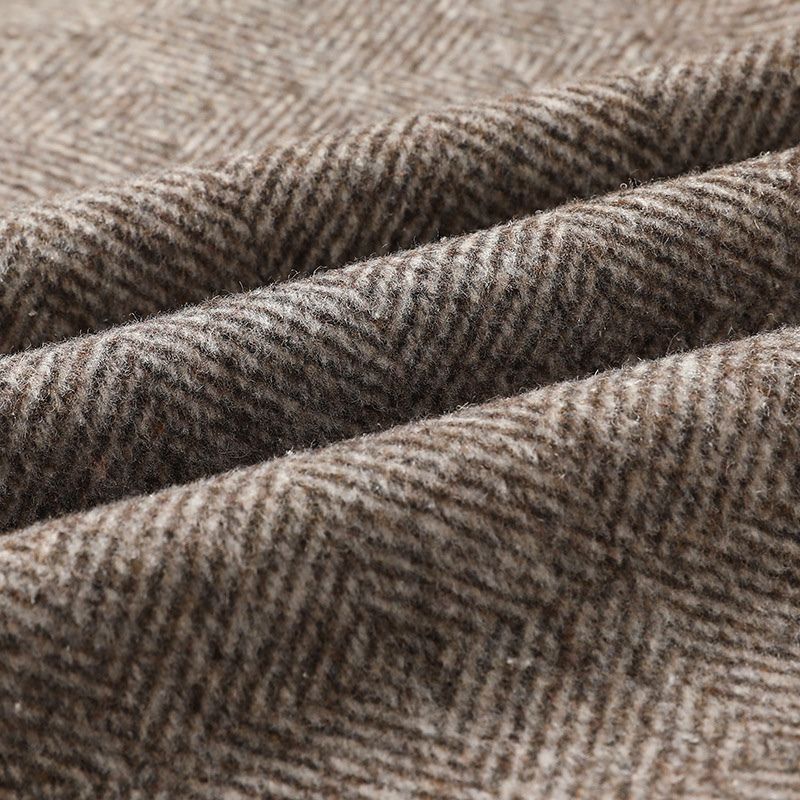 Wool Coat Women | Luxurious Virgin Wool Herringbone Slimline Fit 3