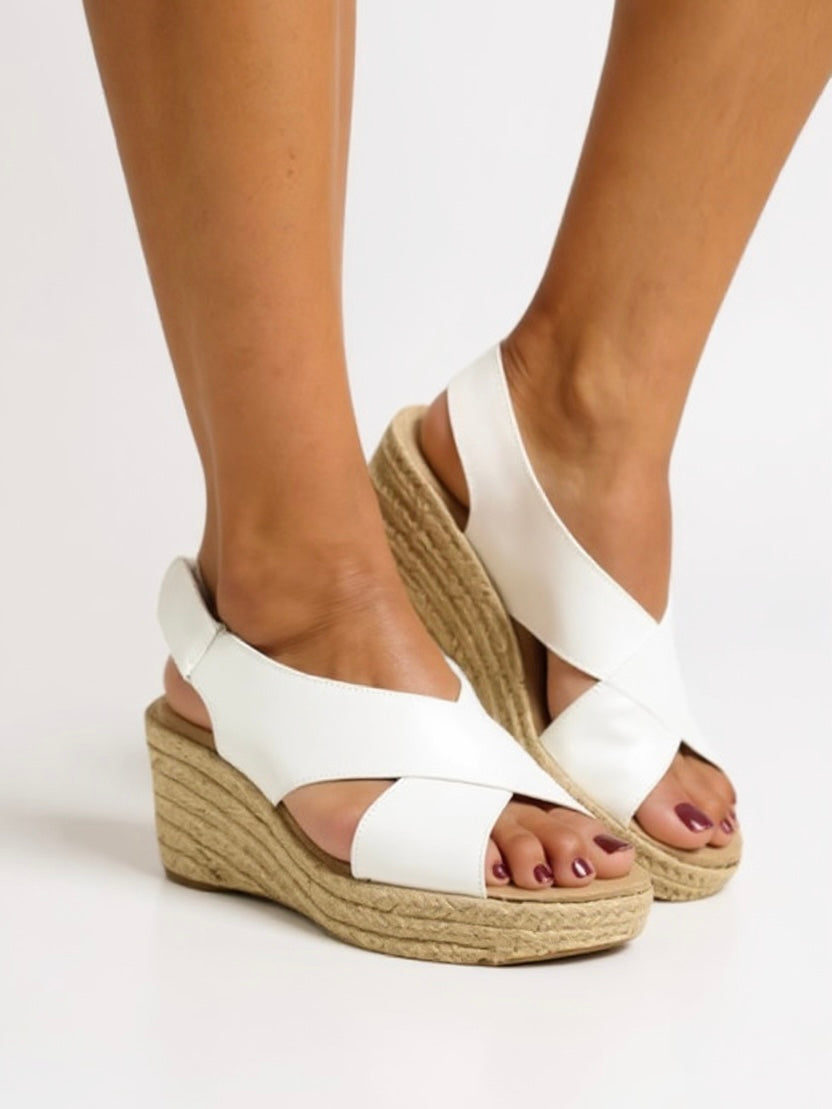 Woven Espadrille Wedge Sandals | Adjustable Ankle Strap for Comfort 0