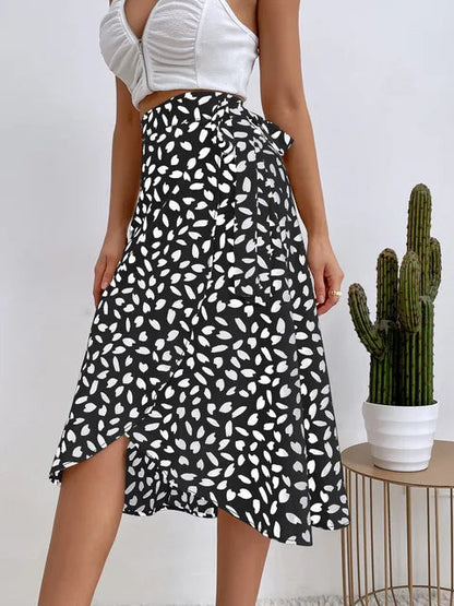 Wrap Midi Skirt | Adjustable Fit with Trendy Asymmetrical Hem 2