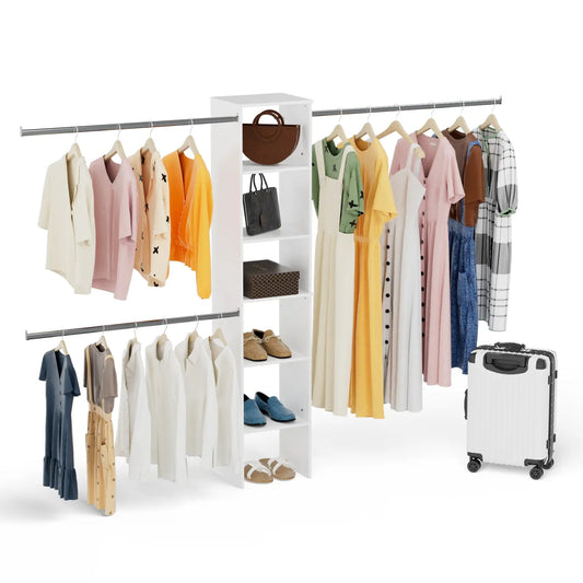 Closet System Starter Kit with Tower and 3 Hang Rods