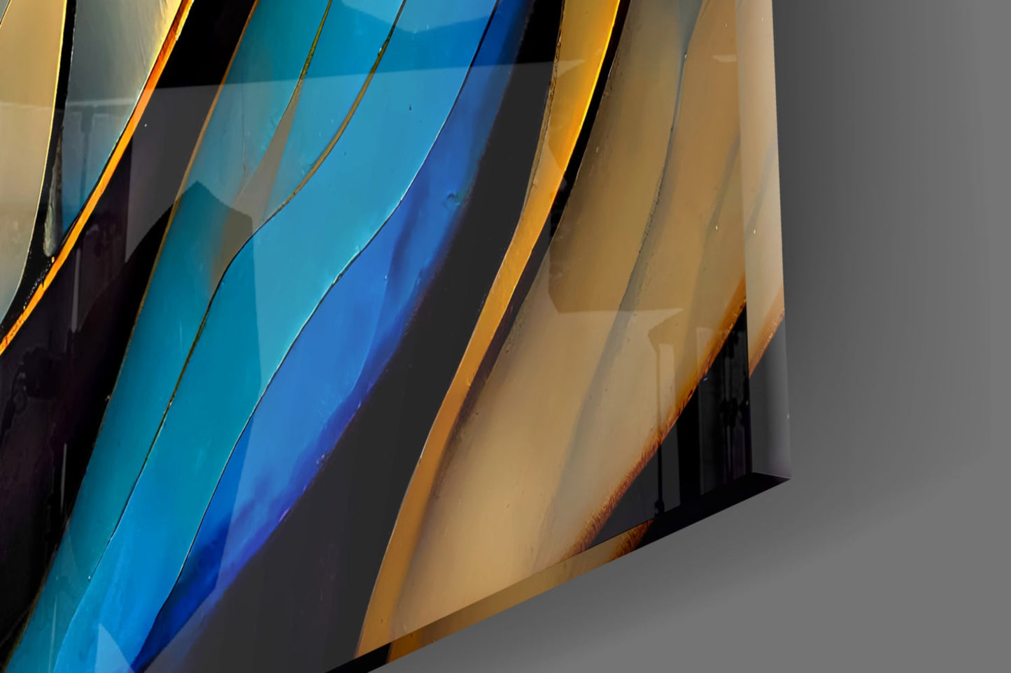 Arte abstracto en vidrio para pared