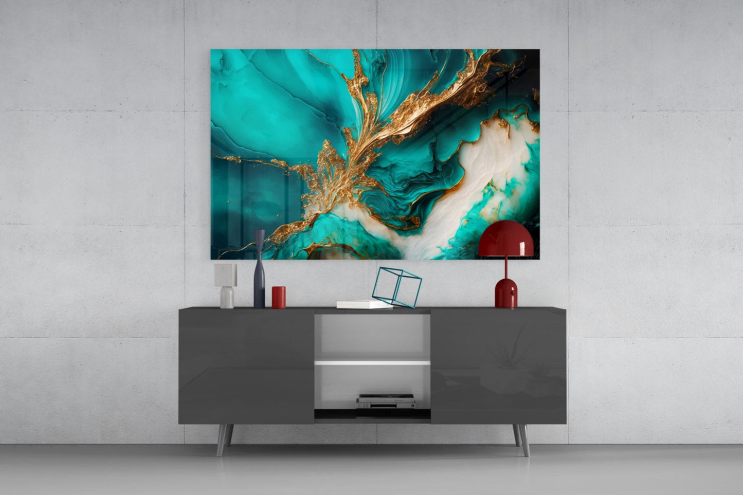 Arte abstracto en vidrio para pared