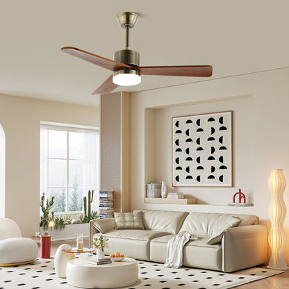 Zephyr | 42/52 Wooden Ceiling Fan with Integrated Lighting & 6-Speed Control 8