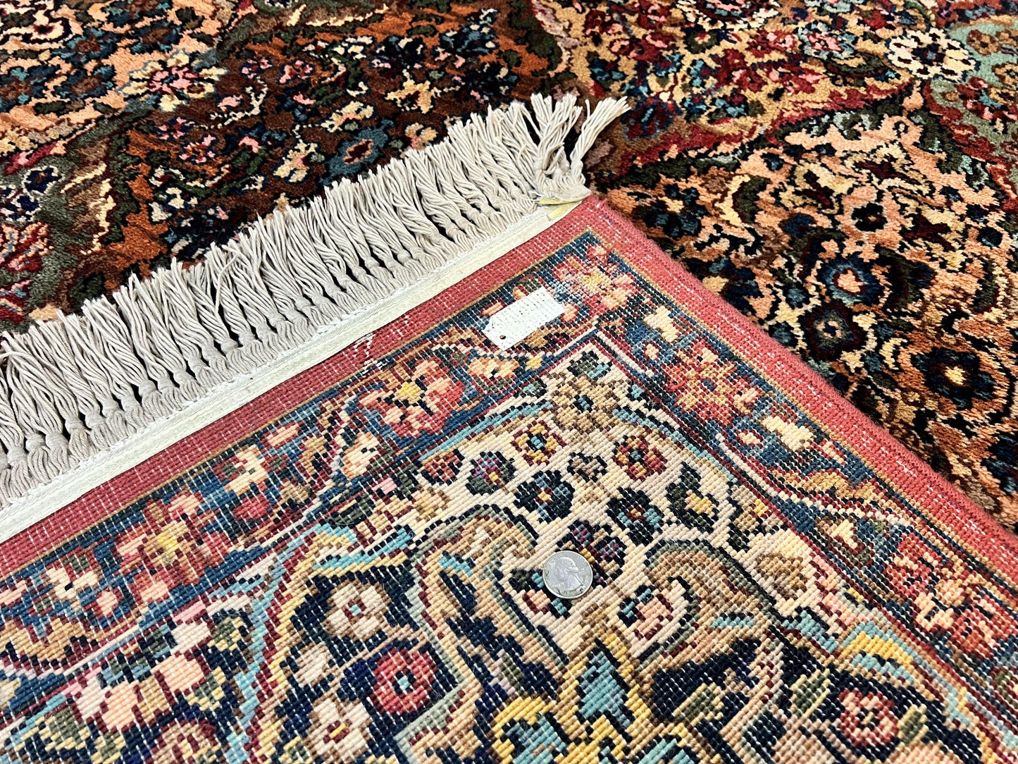Karastan Multicolor Panel Kirman Rug #717, Wool Karastan Rug 12 x 16, Extra Large Karastan Area Rug, Original Karastan Collection 700 Series