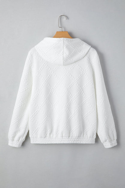 Magnolia Kabelgitter Struktur Kängurutasche Kapuzenpullover