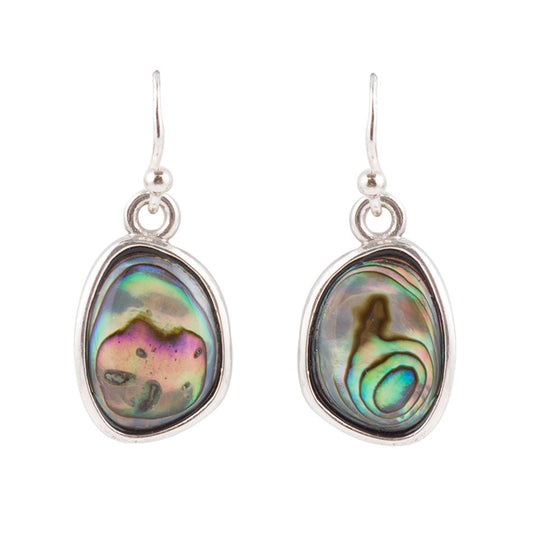 Orecchini a goccia in argento sterling e abalone blu
