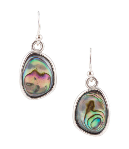 Orecchini a goccia in argento sterling e abalone blu