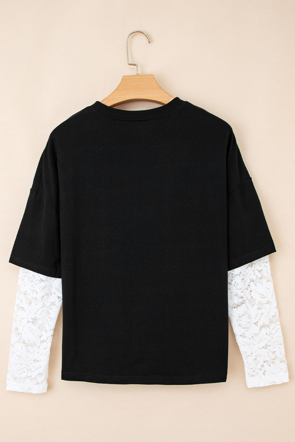 Hallie Spitzen-Longsleeve mit Einsatz und überschnittenen Schultern