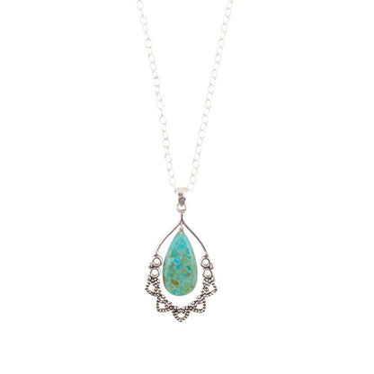 Collana in pizzo turchese e argento sterling