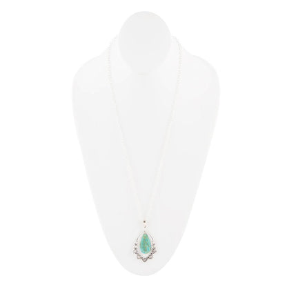 Collana in pizzo turchese e argento sterling