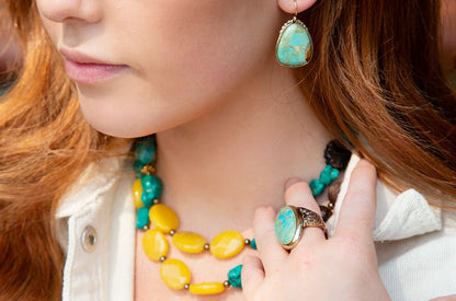 Collana Statement in Pietre Miste di Agave
