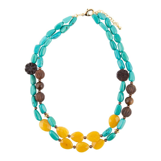 Collana Statement in Pietre Miste di Agave