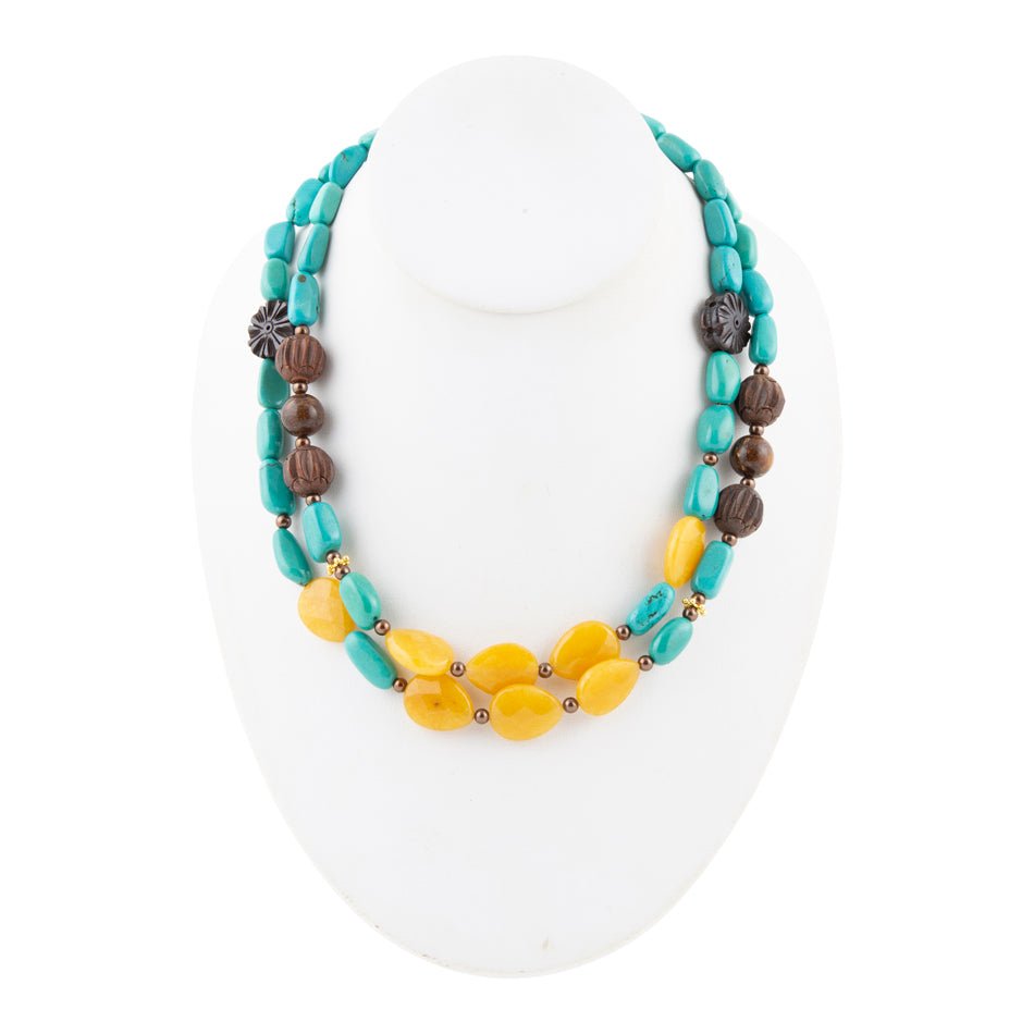 Collana Statement in Pietre Miste di Agave