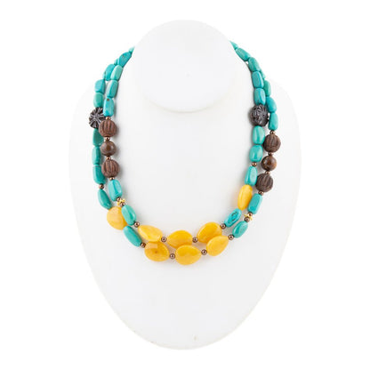 Collana Statement in Pietre Miste di Agave