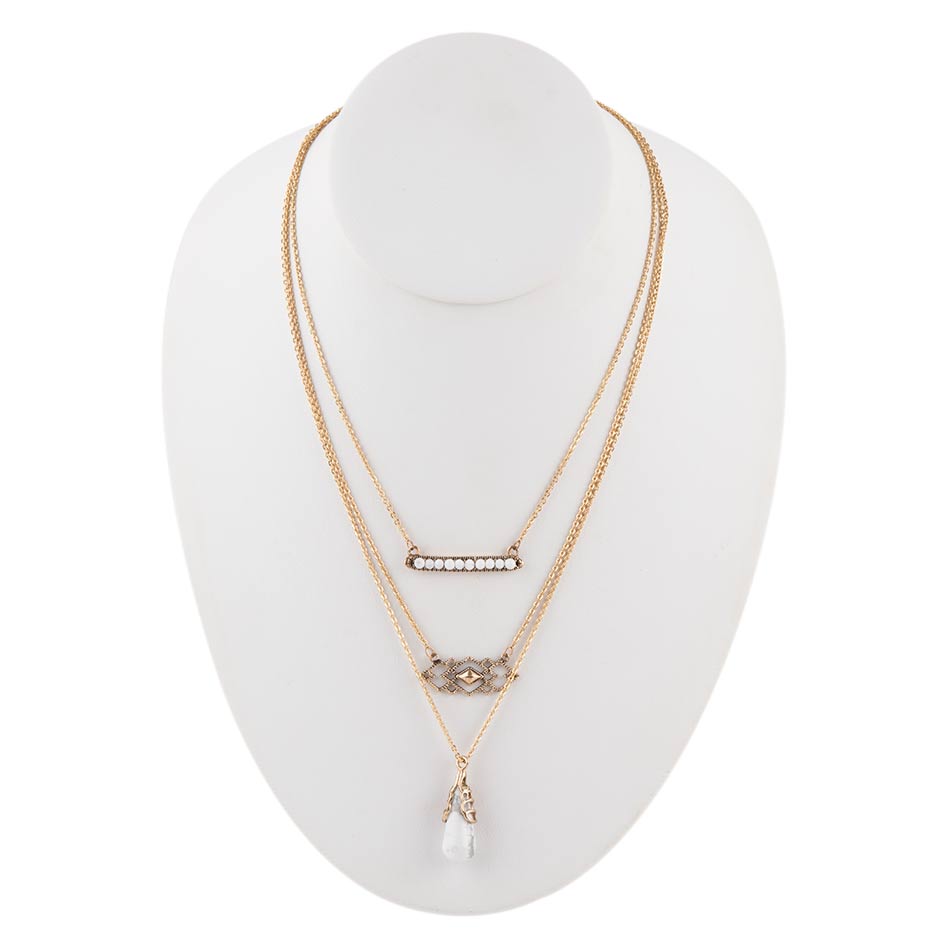 Howlite bianco e bronzo tutto stratificato