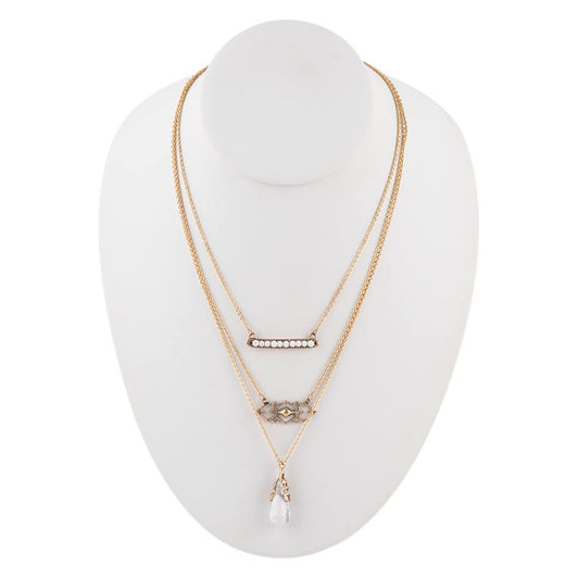 Howlite bianco e bronzo tutto stratificato