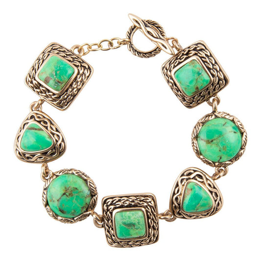 Aloha Lime Turkos och brons toggle-armband