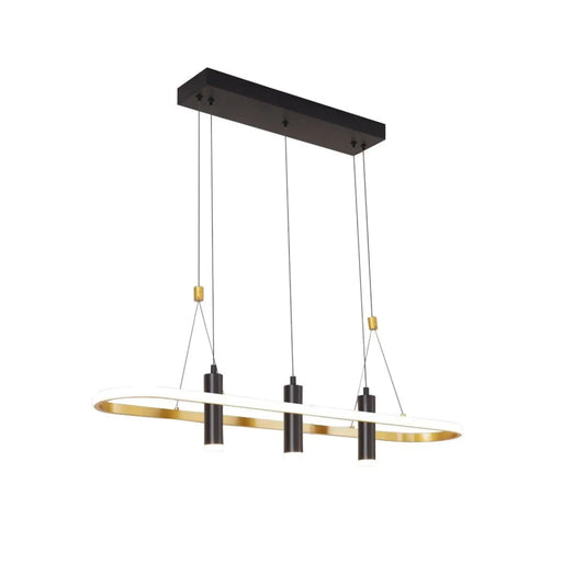 Aluminium köksö hängande lampor med 4 LED-lampor