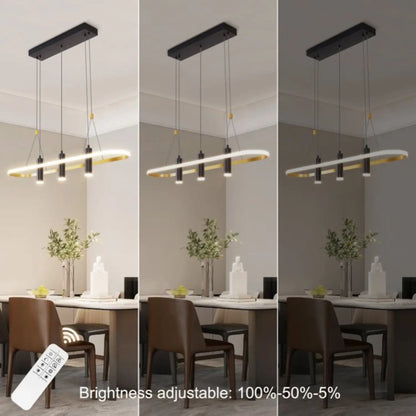 Aluminium köksö hängande lampor med 4 LED-lampor