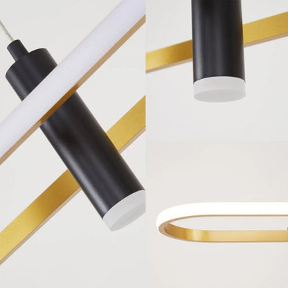 Aluminium köksö hängande lampor med 4 LED-lampor