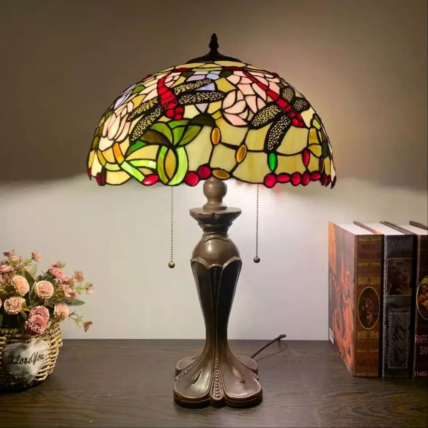 Amerikansk glas Tiffany-lampa | Bordsskiva