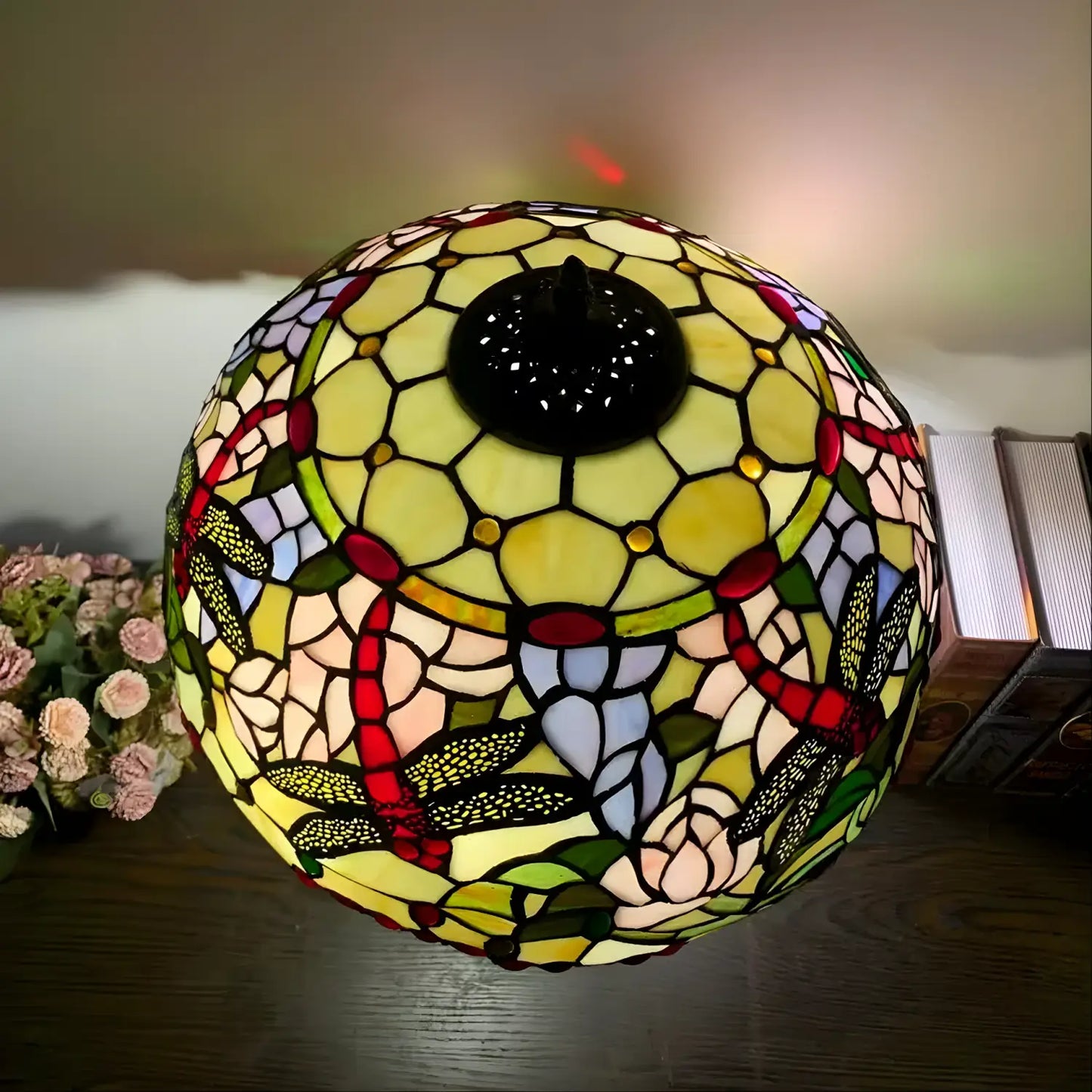 Amerikansk glas Tiffany-lampa | Bordsskiva