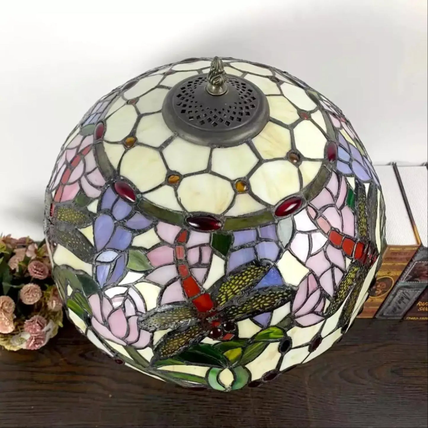 Amerikansk glas Tiffany-lampa | Bordsskiva