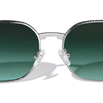 Lunettes de soleil Sarcelle en métal côtelé