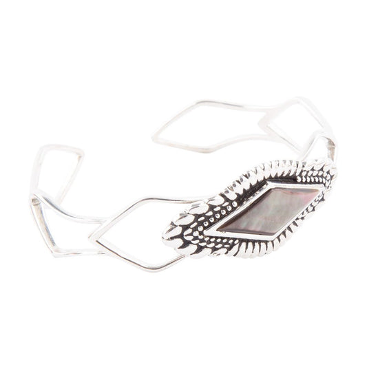 Bracciale a polsino Anemone Perla Nera