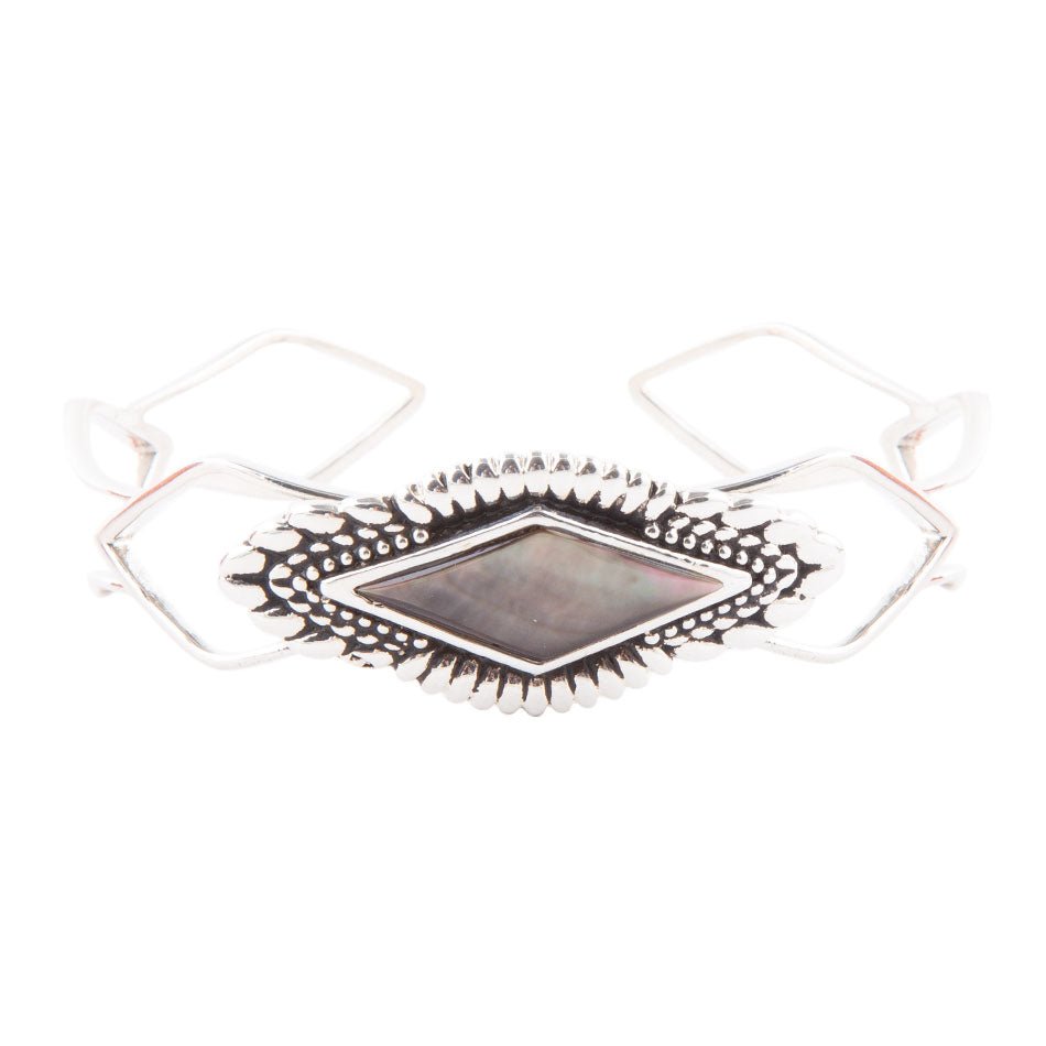 Bracciale a polsino Anemone Perla Nera