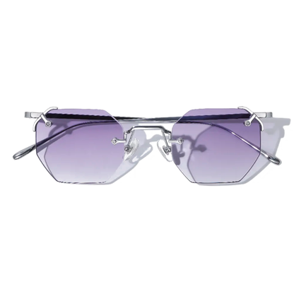 Lunettes de soleil hexagonales en métal A.M.