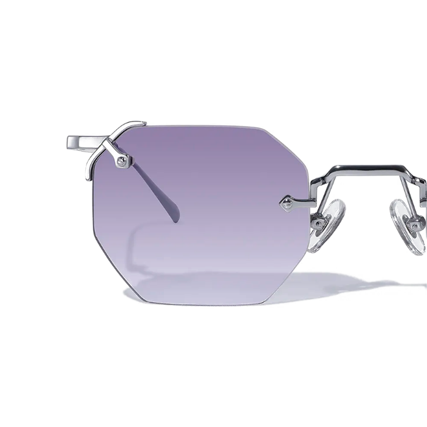 Lunettes de soleil hexagonales en métal A.M.