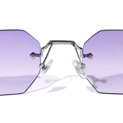 Lunettes de soleil hexagonales en métal A.M.