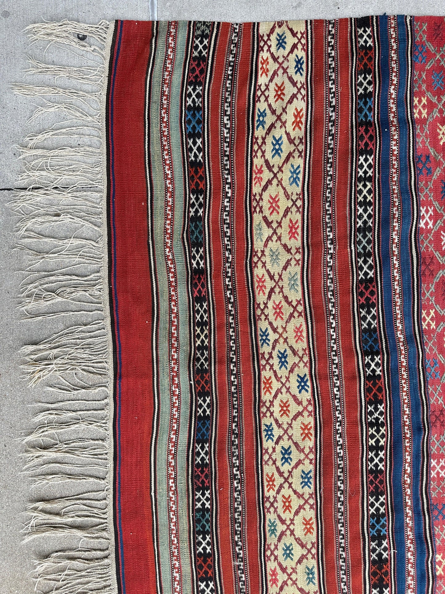 Antique Caucasian Shahsavan Soumak Rug 4’9” x 7’4”
