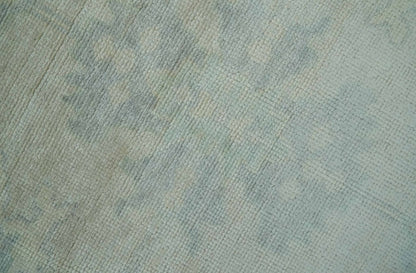 Antique Finish Silver, Gray and Charcoal Hand Knotted Oriental Oushak 8x10 wool Area Rug