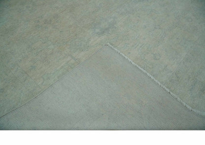 Antique look Beige and Gray Hand Knotted Oriental Oushak 8x10 wool Area Rug