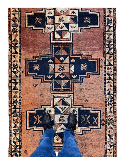 Antyczny perski dywan plemienny Luri 4’4”x12’9”